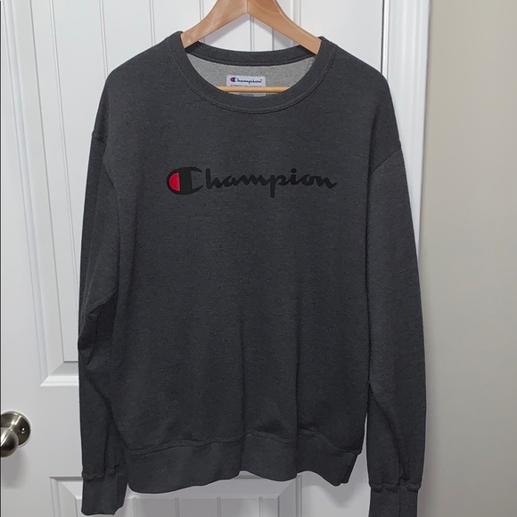 charcoal champion hoodie